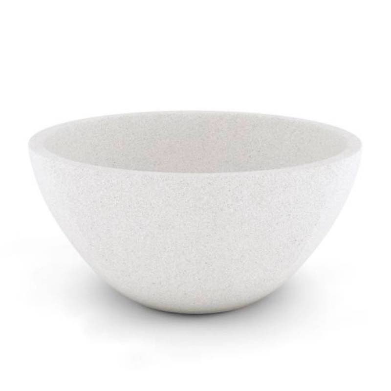 Basin Tabletop Concrete Planter - White